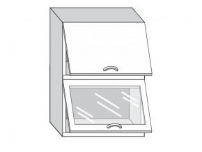 1.50.8 Шкаф настенный (h=720) на 500 с 2-мя гор. дв., 1 ст. дв в Осе - osa.magazin-mebel74.ru | фото