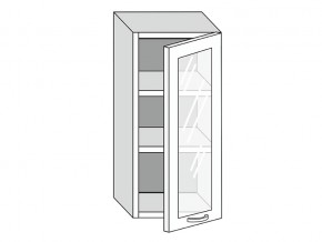 19.40.3 Шкаф настенный (h=913) на 400мм с 1-ой стекл. дверцей в Осе - osa.magazin-mebel74.ru | фото