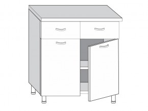 2.80.22 Шкаф-стол на 800мм с 2-я ящиками и 2-мя дверцами в Осе - osa.magazin-mebel74.ru | фото