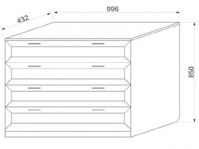 Комод с 4-мя ящиками в Осе - osa.magazin-mebel74.ru | фото
