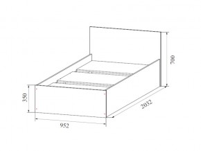 Кровать одинарная (Без матраца 0,9*2,0) в Осе - osa.magazin-mebel74.ru | фото