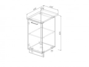 Н 40 Модуль нижний Без Столешницы МН 40 в Осе - osa.magazin-mebel74.ru | фото