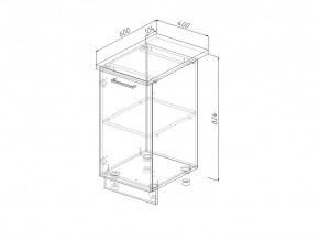 Н 40 Модуль нижний Без Столешницы МН 40 в Осе - osa.magazin-mebel74.ru | фото