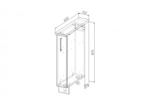 НМ 15 Модуль нижний 150 мм Без Столешницы в Осе - osa.magazin-mebel74.ru | фото