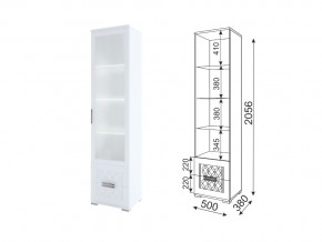 Пенал-витрина Модуль 07 Тиффани в Осе - osa.magazin-mebel74.ru | фото