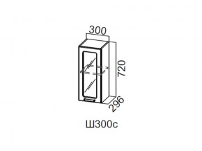 Ш300с/720 Шкаф навесной 300/720 (со стеклом) в Осе - osa.magazin-mebel74.ru | фото