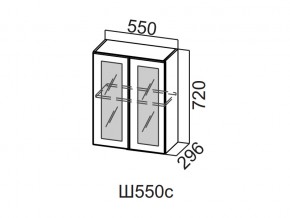 Ш550с/720 Шкаф навесной 550/720 (со стеклом) в Осе - osa.magazin-mebel74.ru | фото