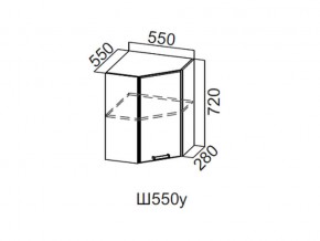 Ш550у/720 Шкаф навесной 550/720 (угловой) в Осе - osa.magazin-mebel74.ru | фото