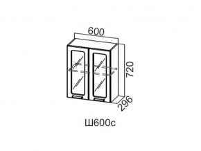 Ш600с/720 Шкаф навесной 600/720 (со стеклом) в Осе - osa.magazin-mebel74.ru | фото