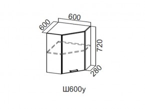 Ш600у/720 Шкаф навесной 600/720 (угловой) в Осе - osa.magazin-mebel74.ru | фото