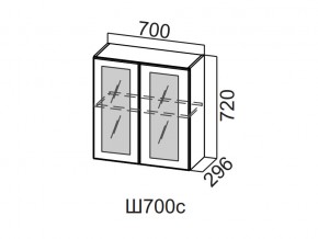 Ш700с/720 Шкаф навесной 700/720 (со стеклом) в Осе - osa.magazin-mebel74.ru | фото