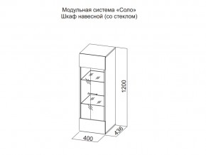 Шкаф навесной (со стеклом) в Осе - osa.magazin-mebel74.ru | фото